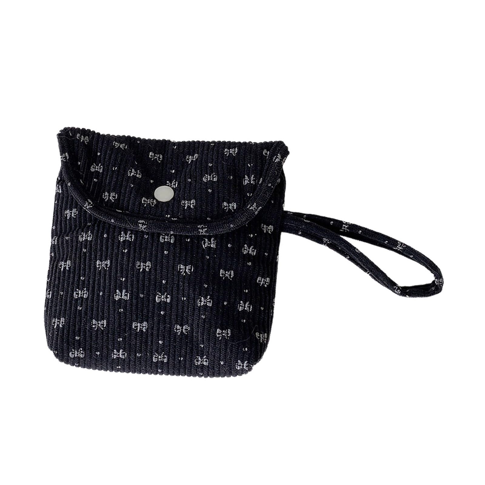 Tsophreniq Practical Corduroy Sanitary Napkin Bag Storage Container for Toiletries and Accessories Makeup Holder Travel Cosmetic Case