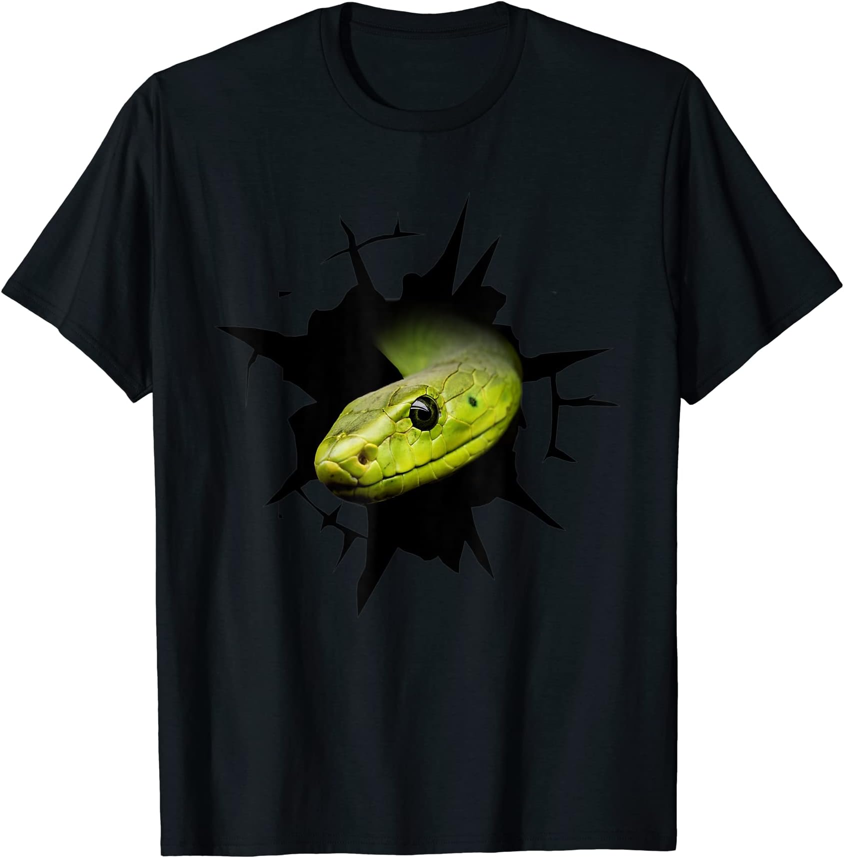 Green Mamba Snake Hole T-Shirt