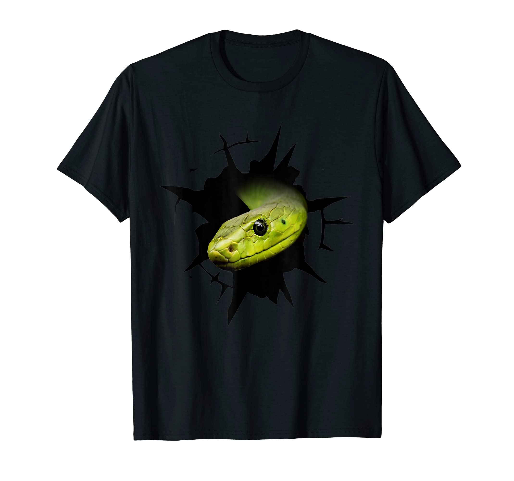 Green Mamba Snake Hole T-Shirt