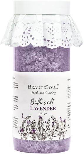 Beautisoul Lavender Bath Salt and Foot Soak | Epsom Salt for Foot Spa, Relaxing & Muscle Pain | Bath soak and Foot Soak for Relaxation and Stress Relief | Valentines Gift for…