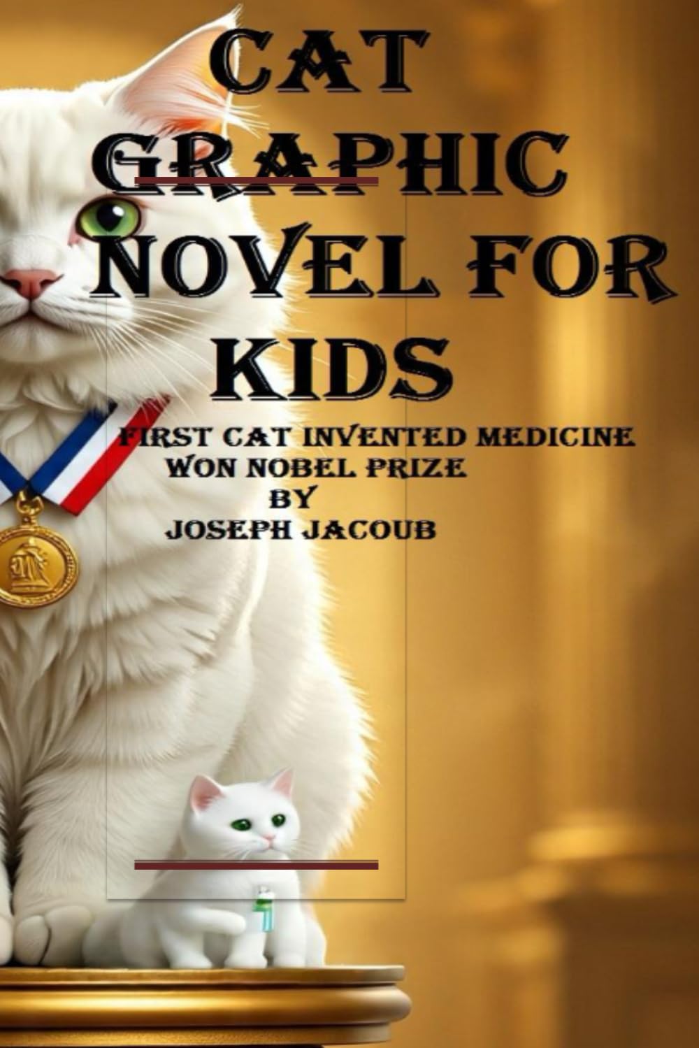 Cat graphic novel for kids: First cat invented medicine win Nobel Prize