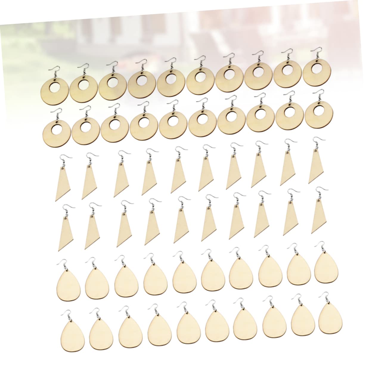 SEWACC 180stücke Holz Ohrringe Zubehör Unvollendete Eardrop Für Schmuckherstellung Designs Mit Jeweils Teilen Kreative Bastelmaterialien Für Individuelle Handarbeiten