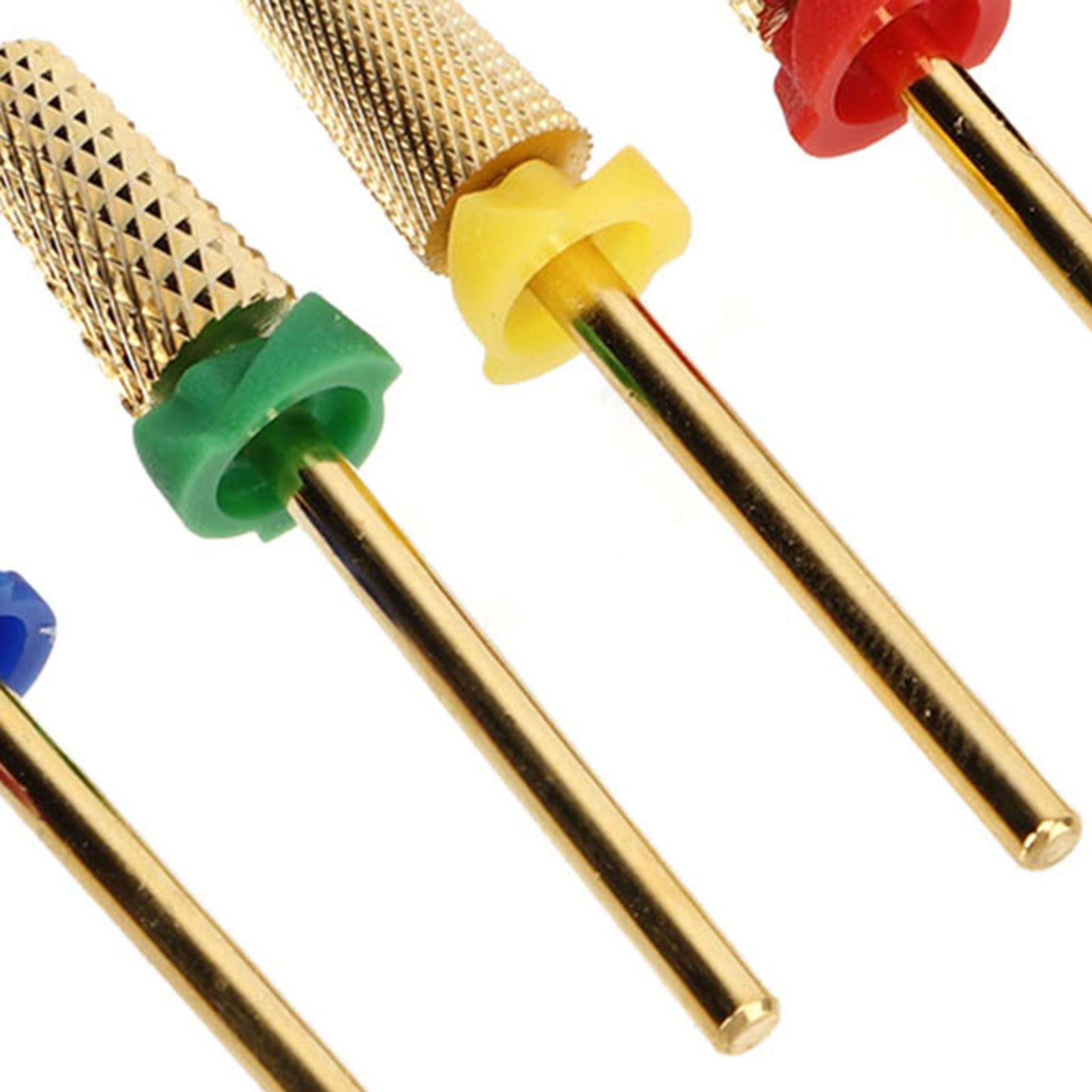 Juego de 7 brocas para uñas, cabezales de repuesto de acero inoxidable para pulido de manicura, brocas profesionales de metal para uñas con caja de almacenamiento para uñas de gel