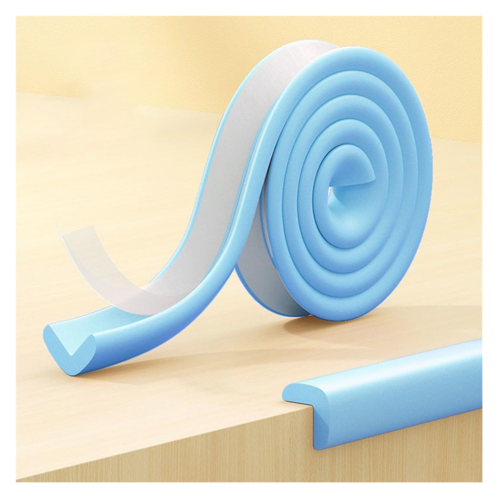 Foam Edge Corner Guards Protector Anti Collision Strip Self-Adhesive Safety Strips Bumper Stair Cushion For Furniture Cabinets Steps(Blue,2m/6.56ft)