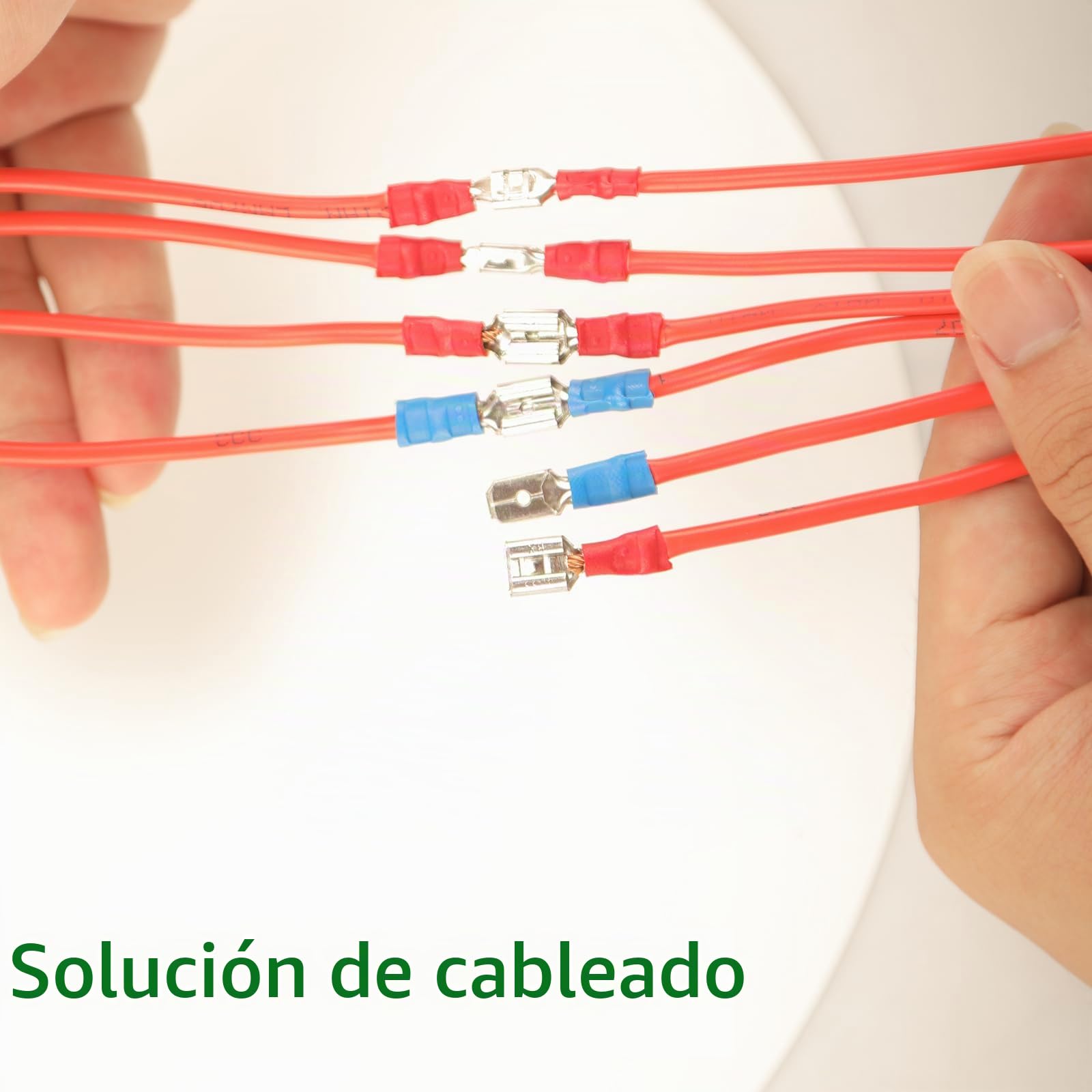 280pcs Terminales Eléctricos 15 Tipos Faston Macho/Hembra Aislados, Conectores 2.8mm 4.8mm 6.3mm Juego de Cables Crimp Connectors