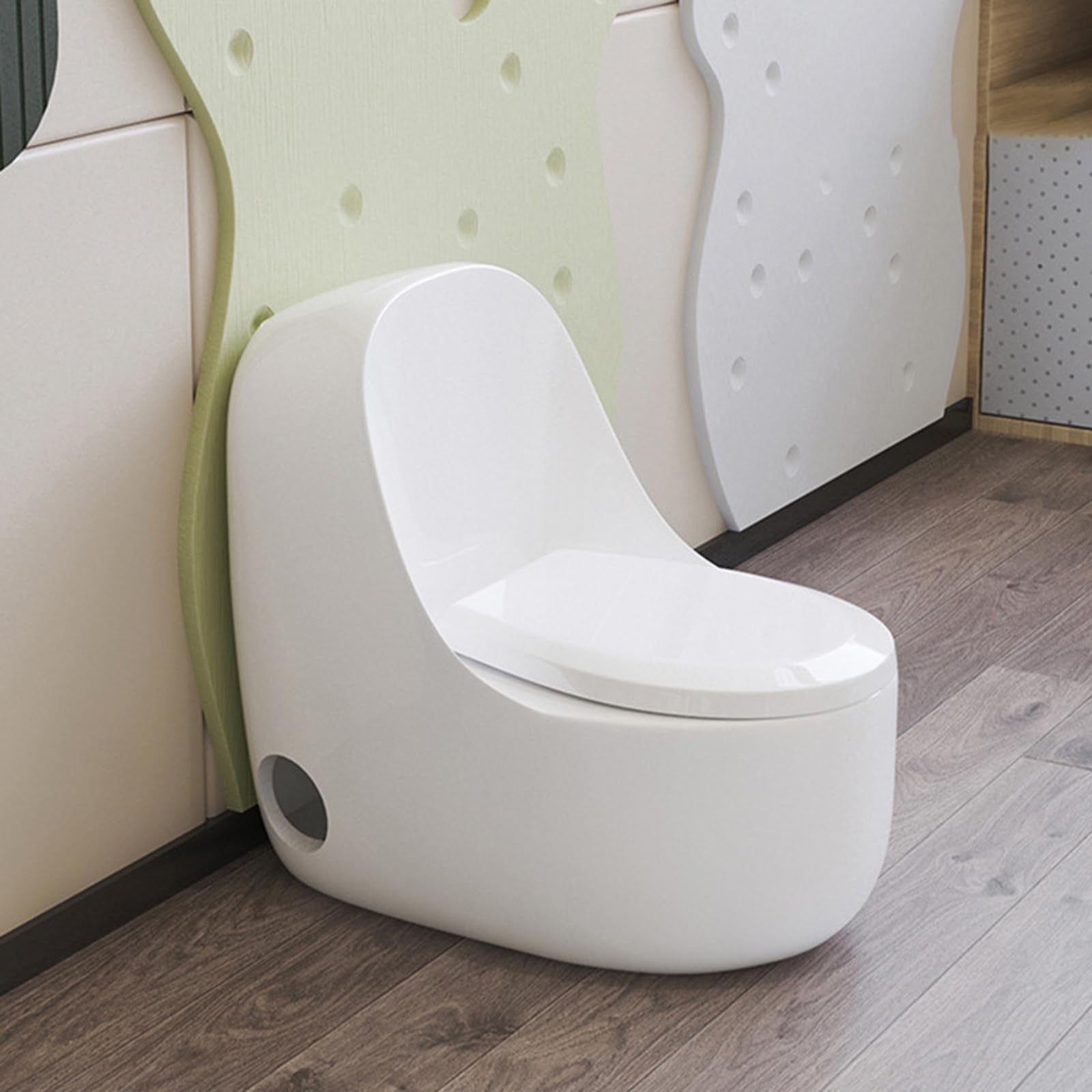 Ceramic Toddler Toilet 7 5 Height Potty Training Commode Bathroom Baby Kids Toilet with Round Quiet Seat 1