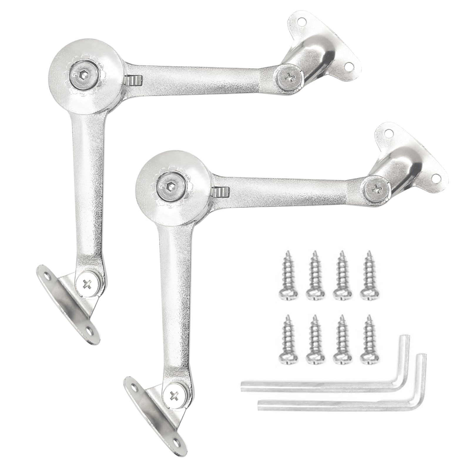 Xnjihwa 2 Pcs Lid Support Hinges Soft Close Dampers Door Hinge Hydraulic Arm Adjustable Lift Up Stay Support In 40Lb