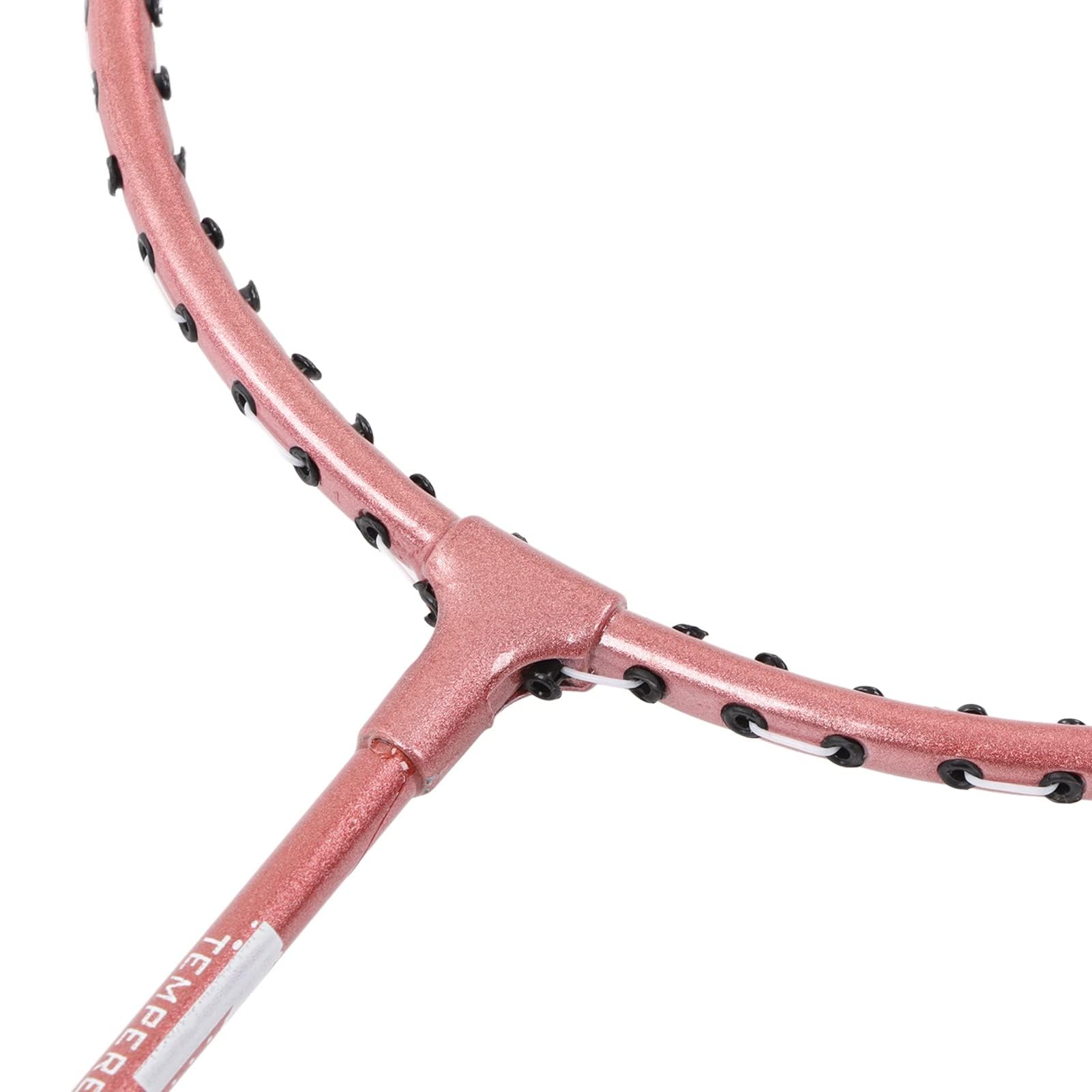 Racchette da Badminton Rosa Coppia di 2 con Impugnatura Antiscivolo per Giochi All'aperto in Giardino Badminton Esterno