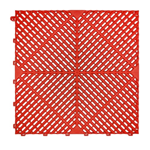 SafeRacks Ribbed Interlocking Garage Floor Tiles