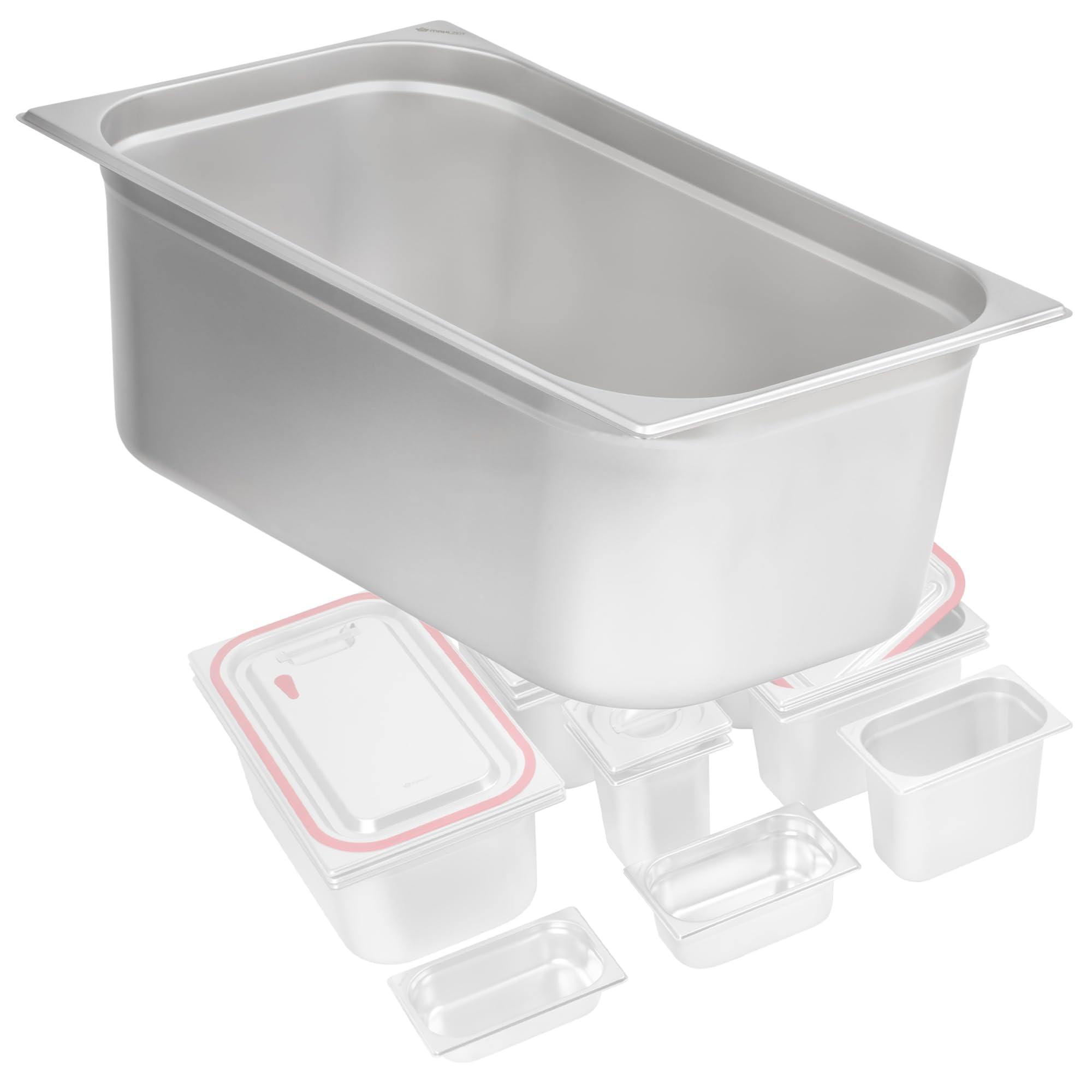 Mahlzeit GN Behälter 1/1 | Höhe 200 mm | Verschiedene Größen verfügbar | Edelstahl Gastronomiebehälter | Gastronorm Behälter, Gastronormbehälter, Wärmebehälter für Chafing Dishes