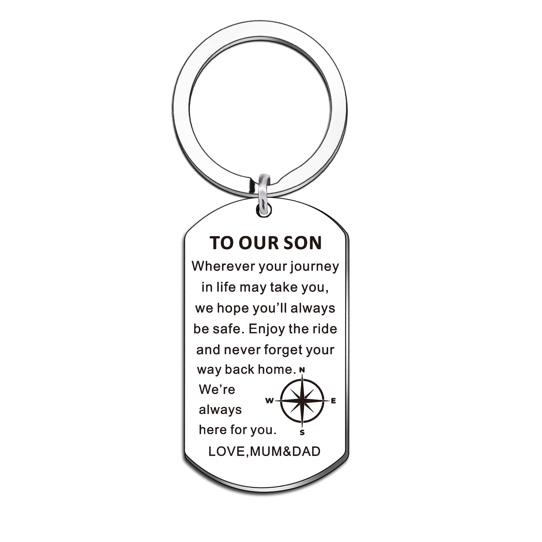 WTOPP Son Gifts Son Keyring From Dad Mum Christmas Birthday Graduation Gifts For Son