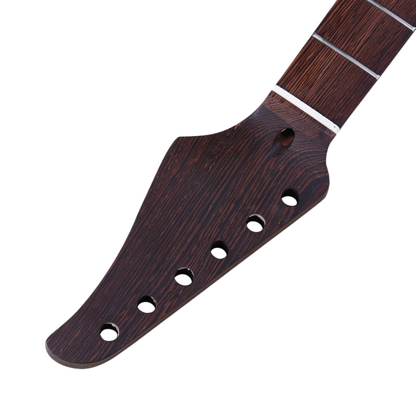 Gitara Szyja, 24 Progi Promień 5,6" Drewniany Podstrunnica Szyja Gitarowa Elektrycznej, Intarsja Kropkowa Szyja Do Gitary Zamiennik Klasyczny Jazz Gryf Basowy