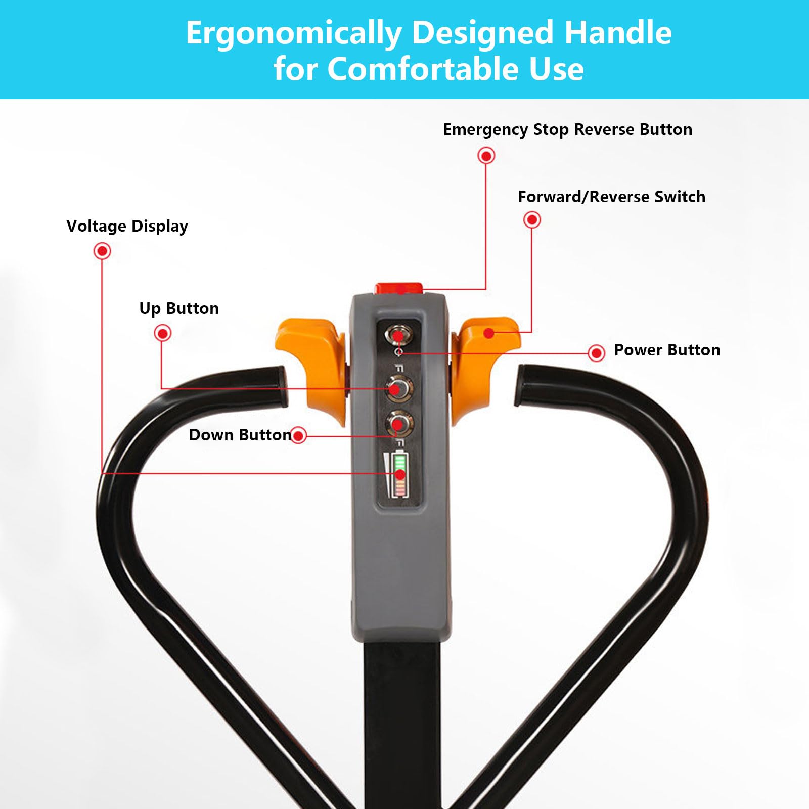 Kit De Conversión para Transpaleta Eléctrica, Varilla Hidráulica Integrada Eléctrica, 48 V, 1000 W De Potencia, Fácil Control para Manipulación De Materiales Y Ascensos.