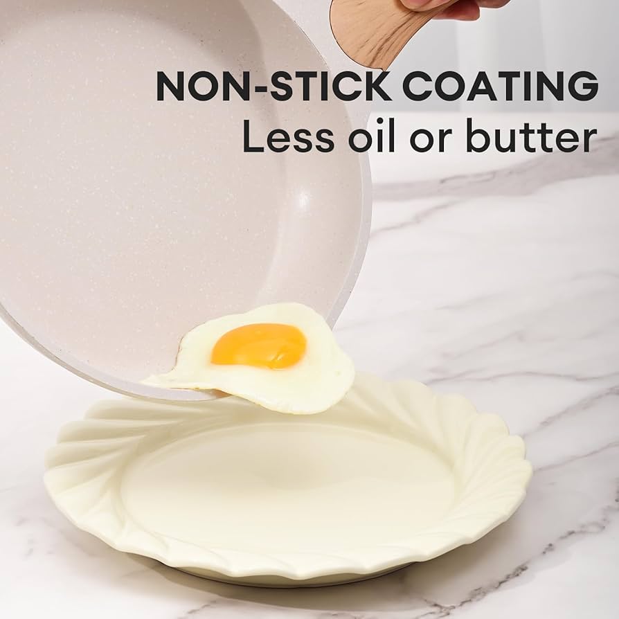 JEETEE Non Stick Pan Cooking Egg Frying Pan Flat Pan Kawali Wok Pan Suitable For Induction Cooker Gas Stove 20 24 28 32cm I.599507122