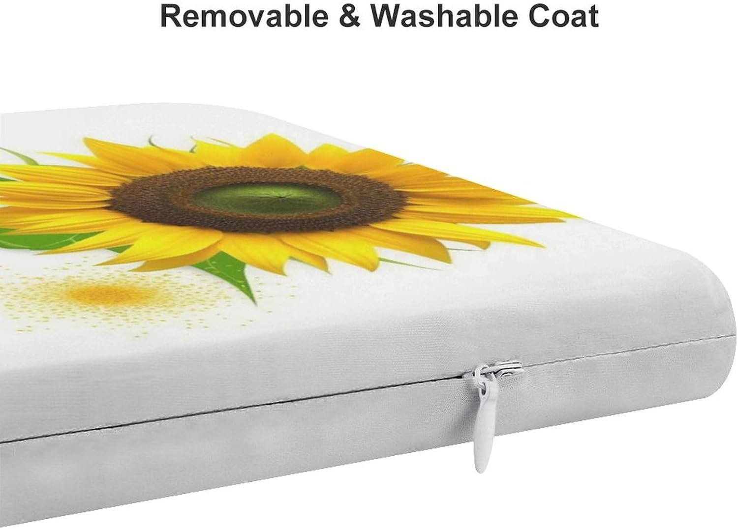 Sunflower and Weed Degrees of Comfort Meditation Floor Pillow, Square Large Pillows Seating for Adults, Tufted Corduroy Cushions for Outdoor Yoga Tatami Fireplace Living Room 15x15 Inch