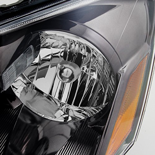 AKKON - For Nissan Altima Black Bezel Halogen Type Headlights Front Lamps Replacement Left + Right Pair