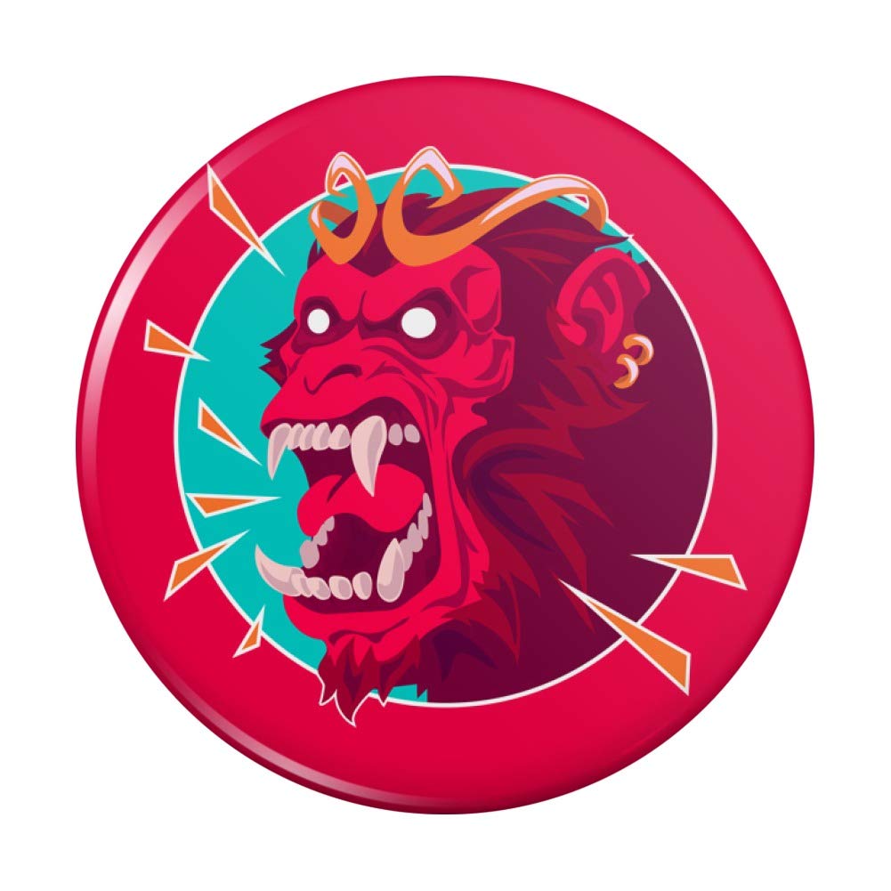 Rampaging Red Chimpanzee Ape Monkey King Kitchen Refrigerator Locker Button Magnet