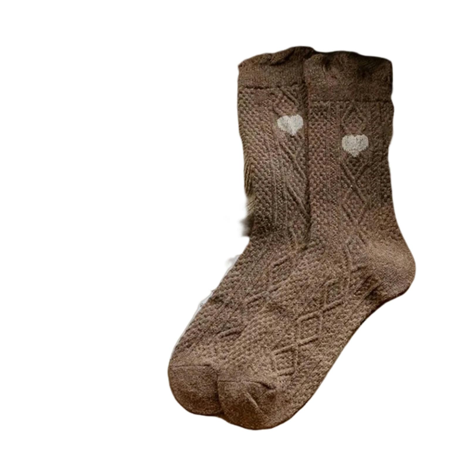 Calcetines Hombre Calcetines Mujeres High Keep Brown Brown Winter Calcetines Fuffy Funny Hermoso Cartoon Calcetines
