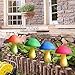 Viewpick Solar Garden Decor Lights 8 Crack Mushrooms Outdoor Decor Stake Lights, Waterproof Solar Pathway Light Gardening Gifts for Garden Gnomes Backyard Flower Bed Christmas Decorations