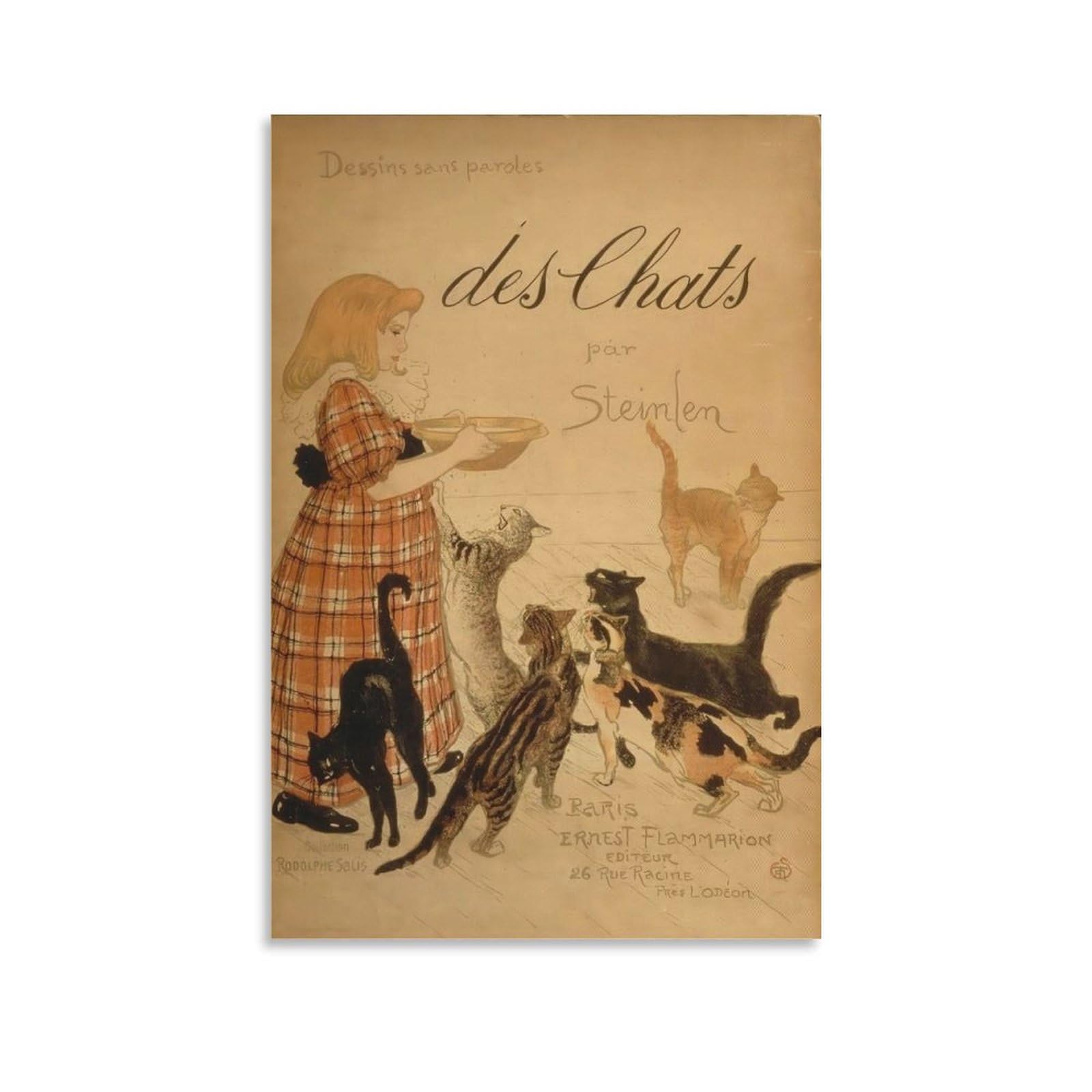 FREYUDS Theophile Steinlen Works Poster Canvas Wall Art Posters For Room Aesthetic And Decor Canvas Painting Posters And Prints Wall Art for Living Room Bedroom Decor 20x30inch(50x75cm)