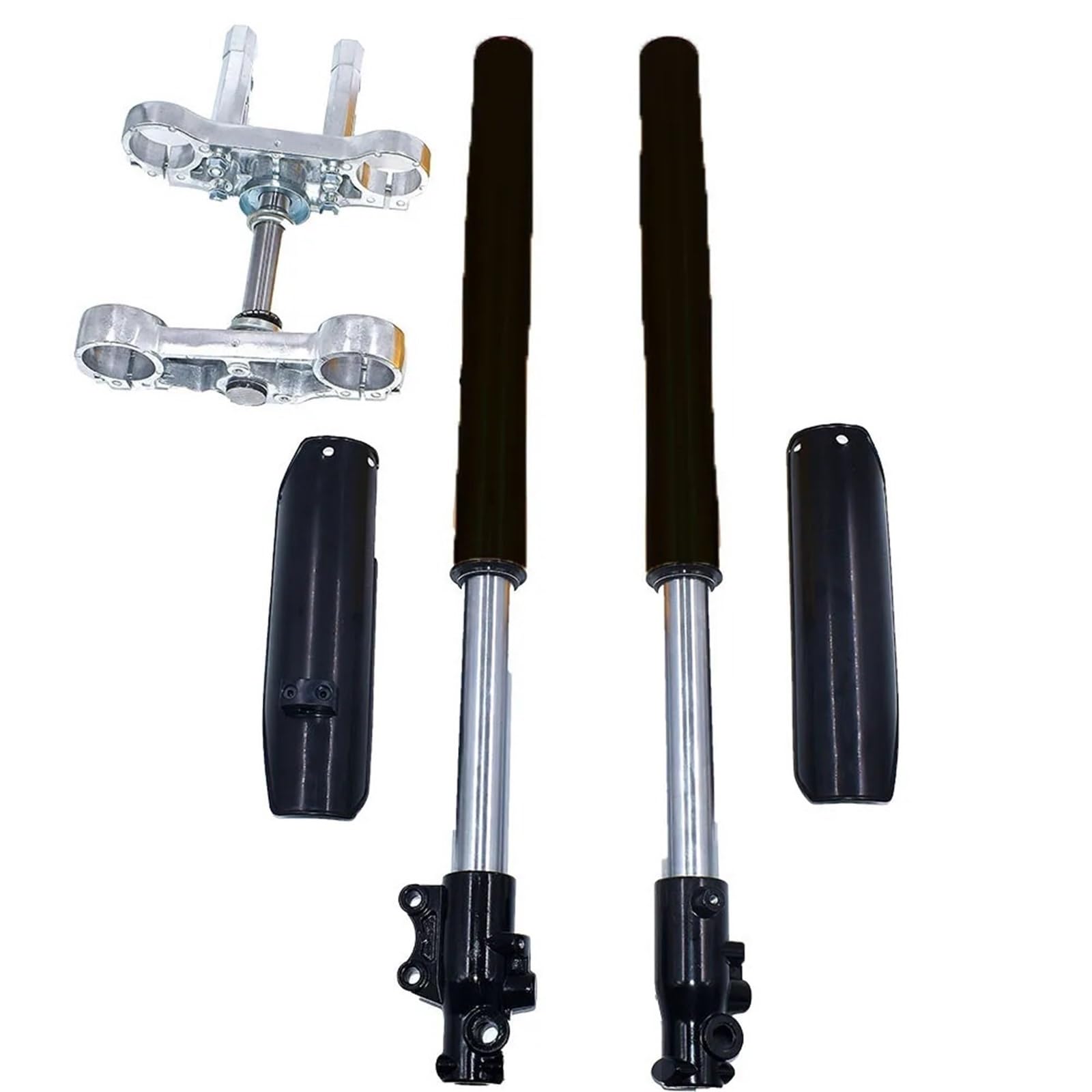 amortiguador trasero Horquilla Delantera Invertida 710Mm Motocicleta Dispositivo Absorción Impactos 45Mm/48Mm Placa Superior Inferior CRF KLX Amortiguador Delantero(BLACK 15MM AXLE HOLE)
