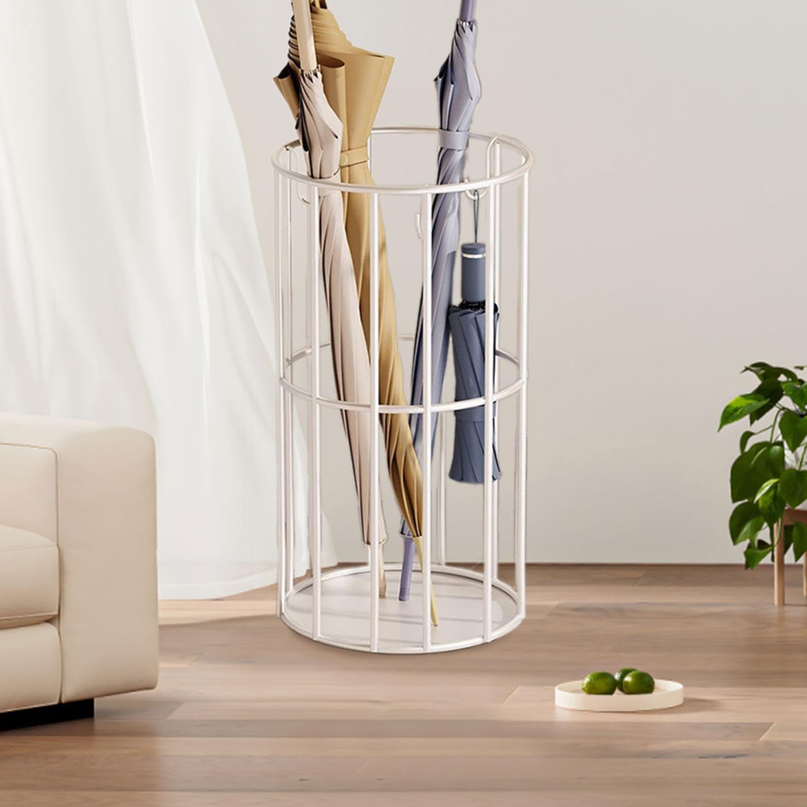 Elegante portaombrelli decorativo bianco – moderno salvaspazio nizer per ingresso appartamento – decorazione funzionale per la casa per proprietari di case