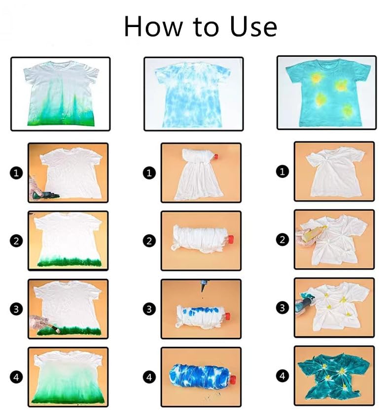 26 Colors Tie Dye Powder, Rainbow Tie Dye Powder Fabric Dye for Tie Dying, Tie Dye Kits DIY Coloring Party Supplies Suitable for Children Adult (26 Colors) - Image 6