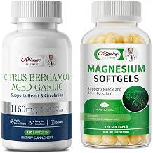 Magnesium Glycinate 500mg + Citrus Bergamot 500mg with Aged Black Garlic Extract 600mg