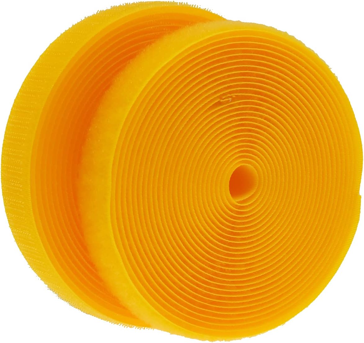 IHKFILAN 5 Yards Sew On Hook and Loop Tape Fastening Nylon Fabric Tape with Non-Adhesive for DIY Craft Interlocking Tape Sewing Fasteners (3/4''Wide, 5 Yard Hook + 5 Yard Loop) for Roll,Yellow