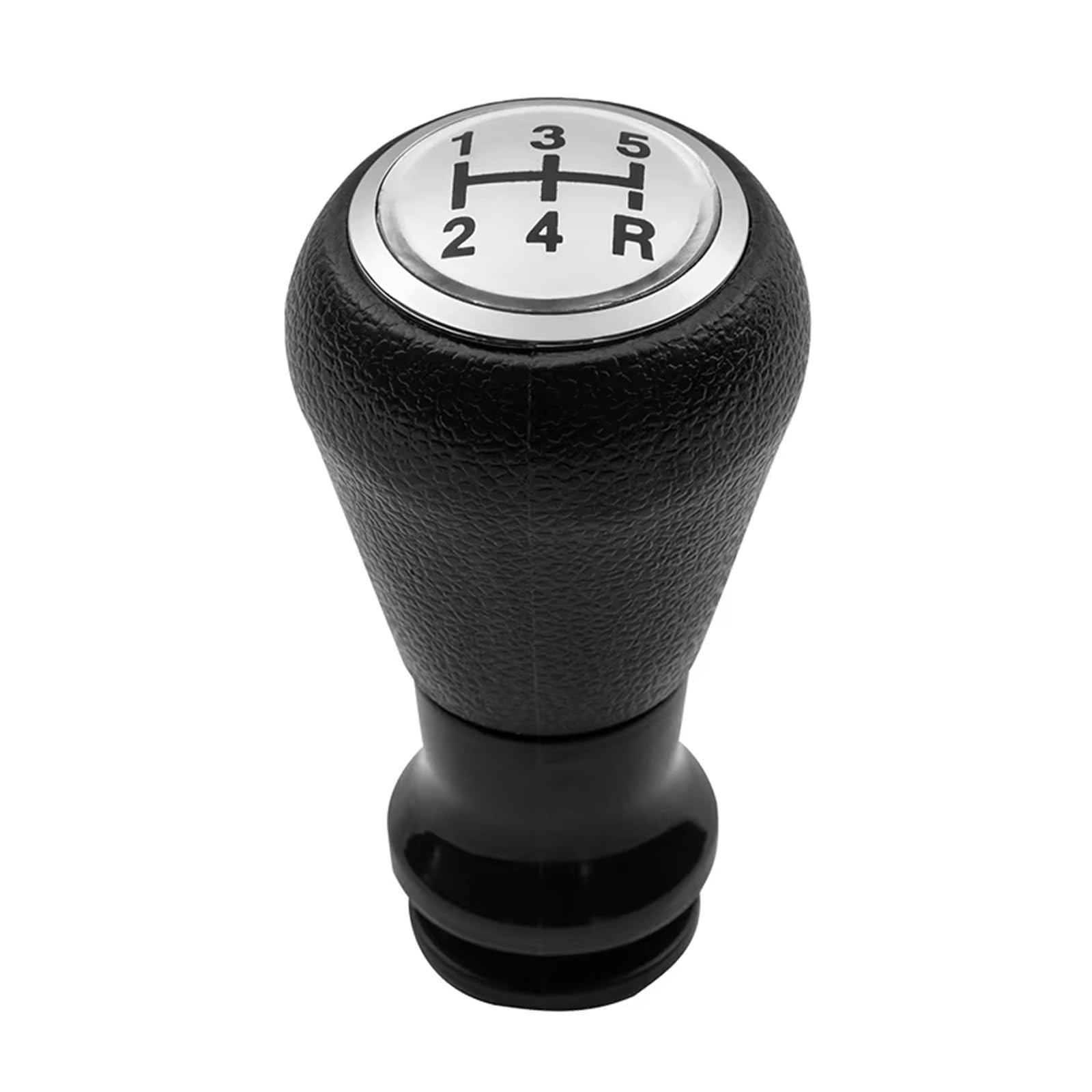 Ouvecr Silver Gear Knob Car Shift Gear Knob Handle For Peugeot 206 406 5 Speed Car Gear Shift Knob Boot Cover Gaiter Gear Shift Cover(Silver Gear Knob)