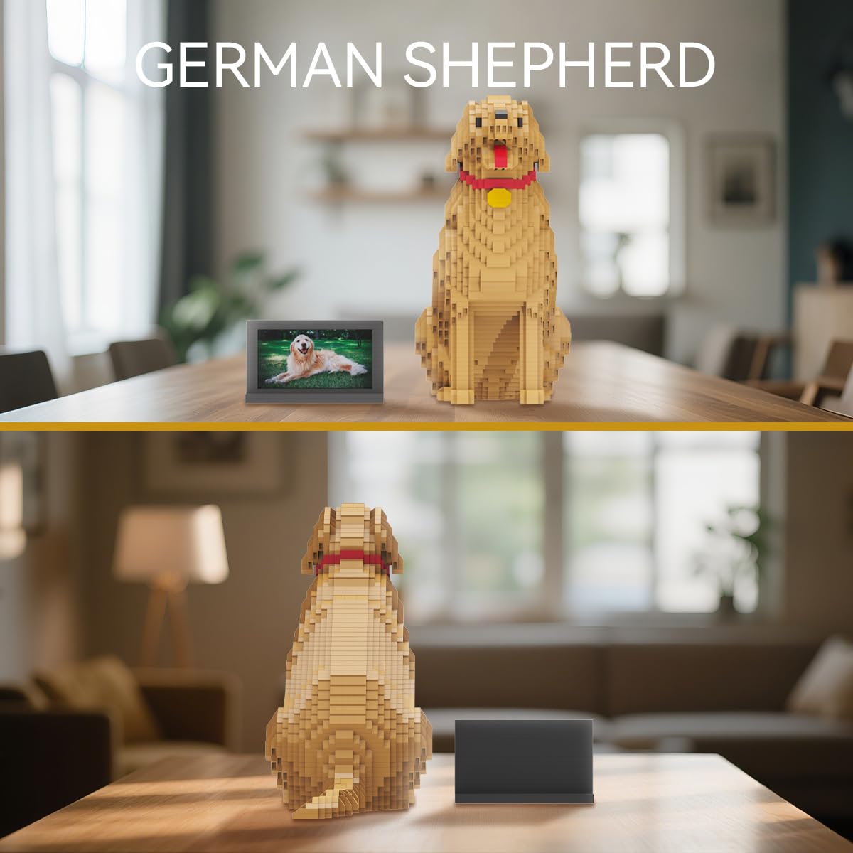 DAHONPA Animal Dog Golden Retriever Building Block Set, 2929 Pieces Dog Bricks Set Creative Home & Office Decor - Image 2
