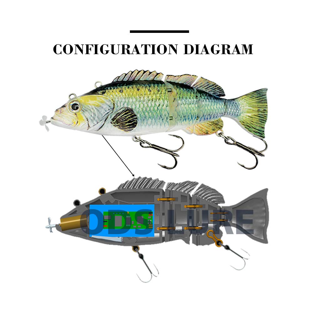 UFISH Esca Da Pesca Robotica 3.5 – Wobbler Elettrico A Nuoto Per Basso, Barracuda E Pesci D'Acqua Salata