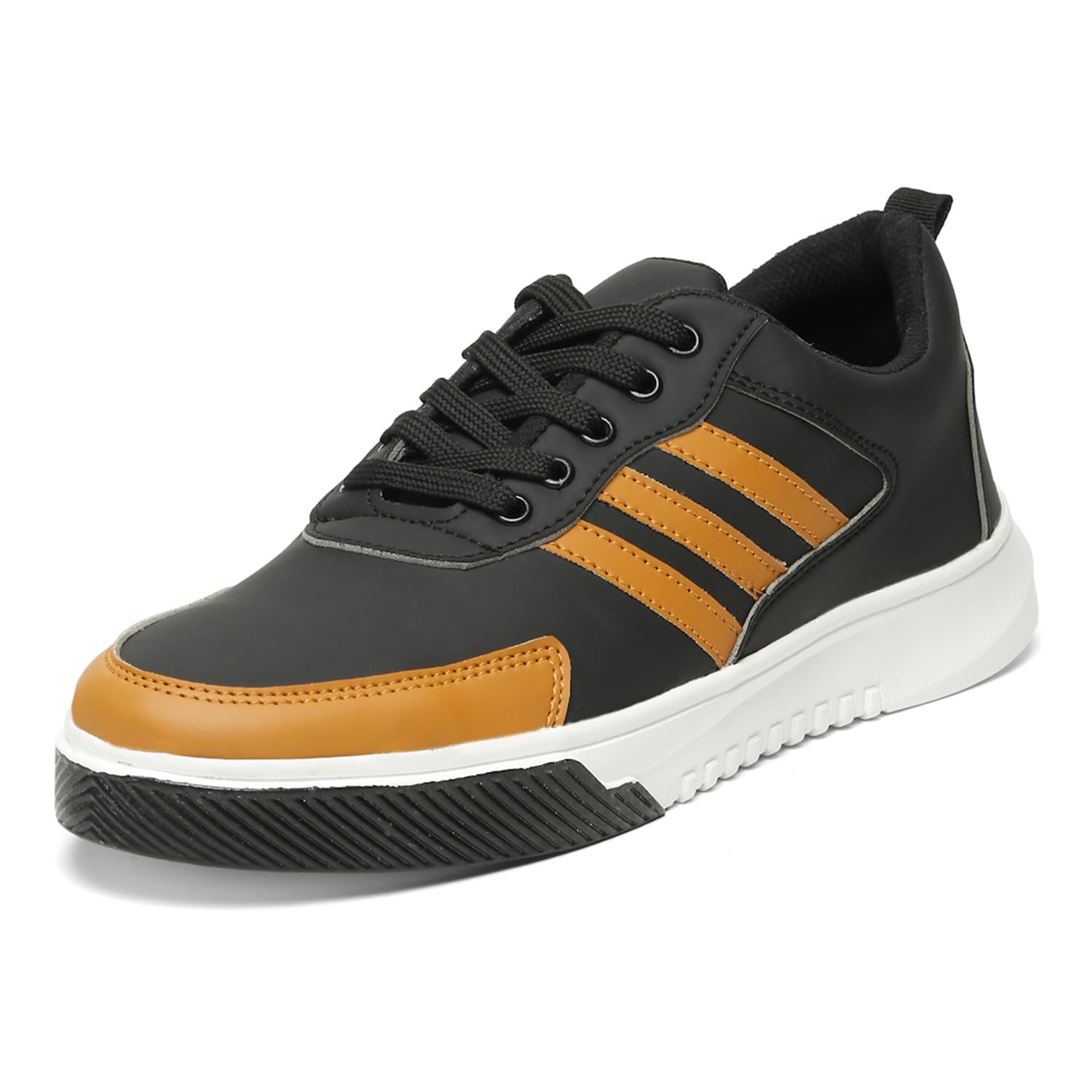Men’s Casual Sneakers | Stylish Lace-Up Shoes for Men | Premium Synthetic Leather Sneakers | Comfortable Shoes | Trendy Footwear-image-19