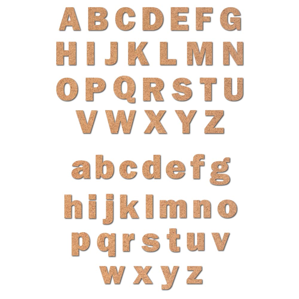 Laser Cut MDF A to Z Alphabets Cutouts | Capital and Small Letters | Art and Craft DIY | English 1 Set-image-8