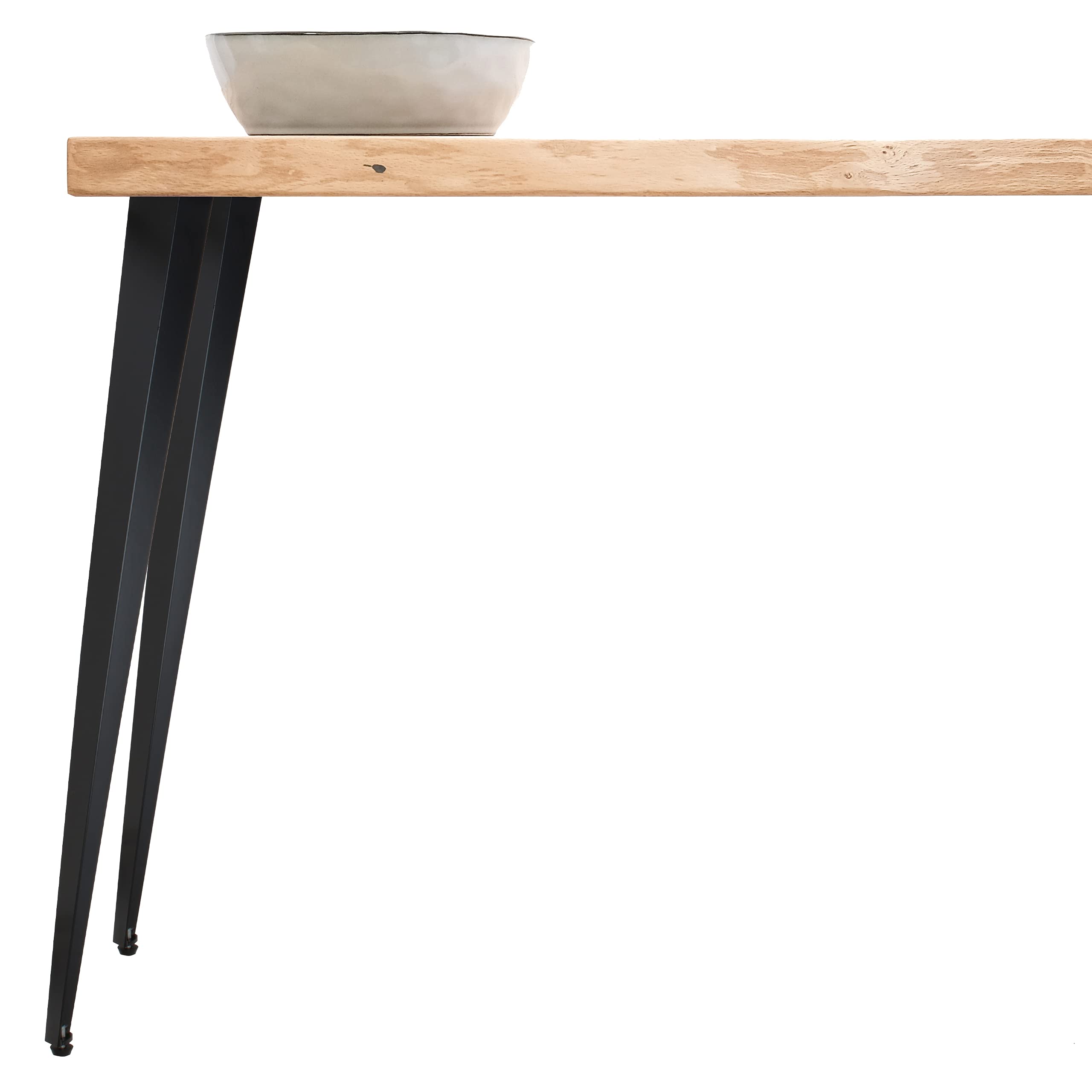 Natural Goods Berlin 4X New ERA Inclinada, Patas de Mesa, Bastidor de Mesa, Mesa de Comedor, Escritorio, Banco, Mesa de Centro, Regulable en Altura (Negro, 42cm - Banco/Mesa de café)