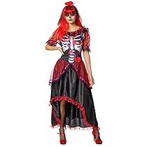 RUBIES Costume Le Catrina per donne, Vestito stampato e fascia, Ufficiale Rubies per Halloween, Carnevale, Feste e cosplay