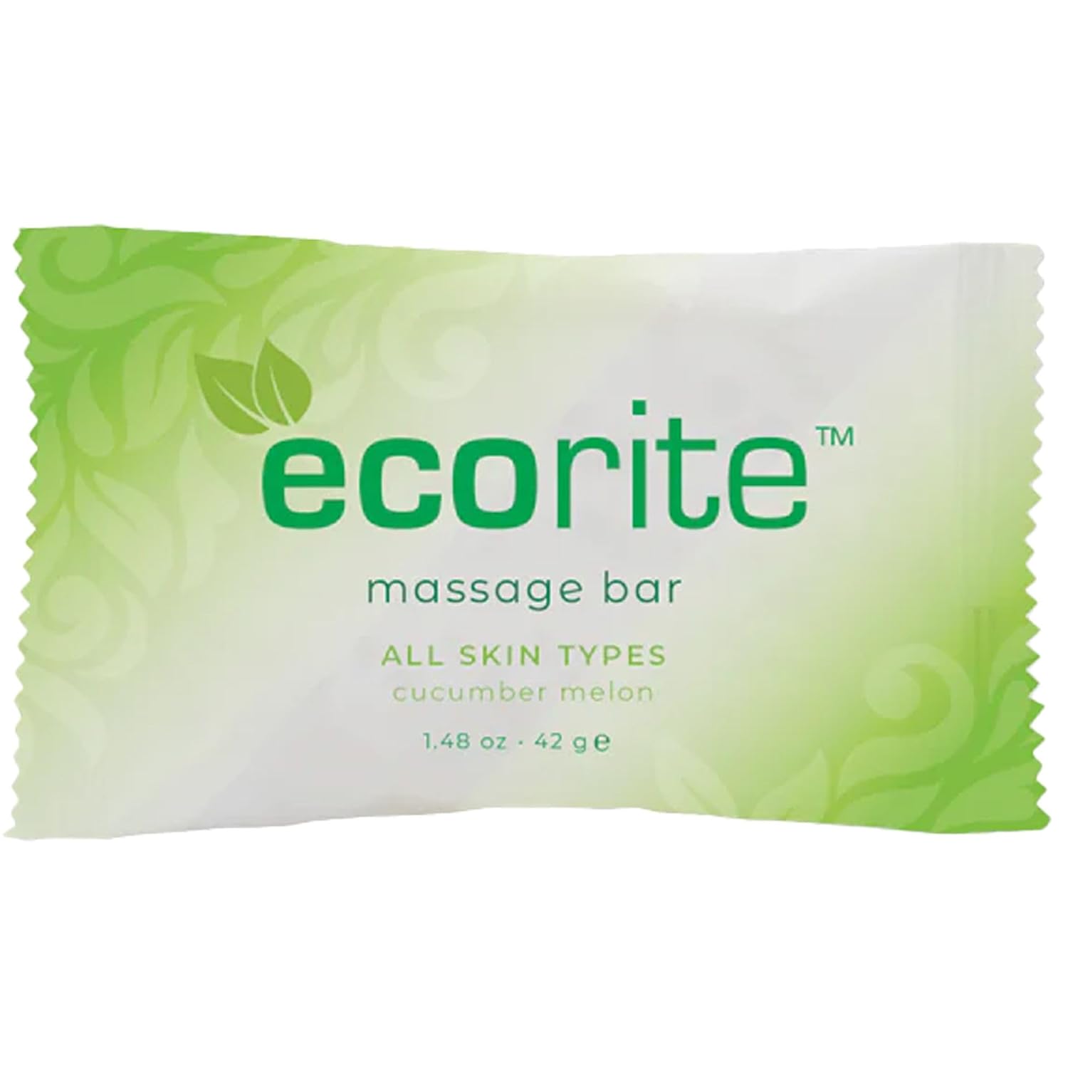 Ecorite Massage Bar 1.5oz/42gm (clear frosted sachet) Hotel Amenities, 288/case