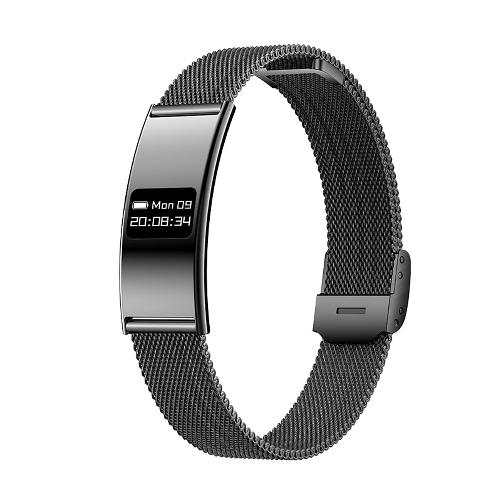 Denash Intelligentes Fitness-Tracker-Band, Aktivitäts- und Schlafmonitor mit Mehreren Sportmodi, 30-Tage-akkus, Intelligentes Armband-Gesundheitsband für Männer und Frauen (Black)