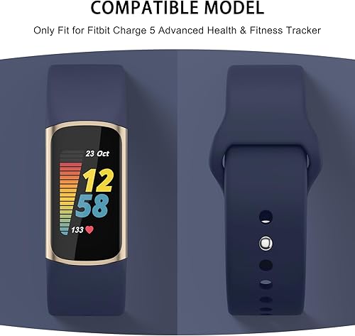 Vista 37 de Meliya Correa compatible con Fitbit Charge 6 Bands/Fitbit Charge 5 Bandas Mujeres Hombres, Silicona Suave Ajustable Impermeable Deportiva Correa