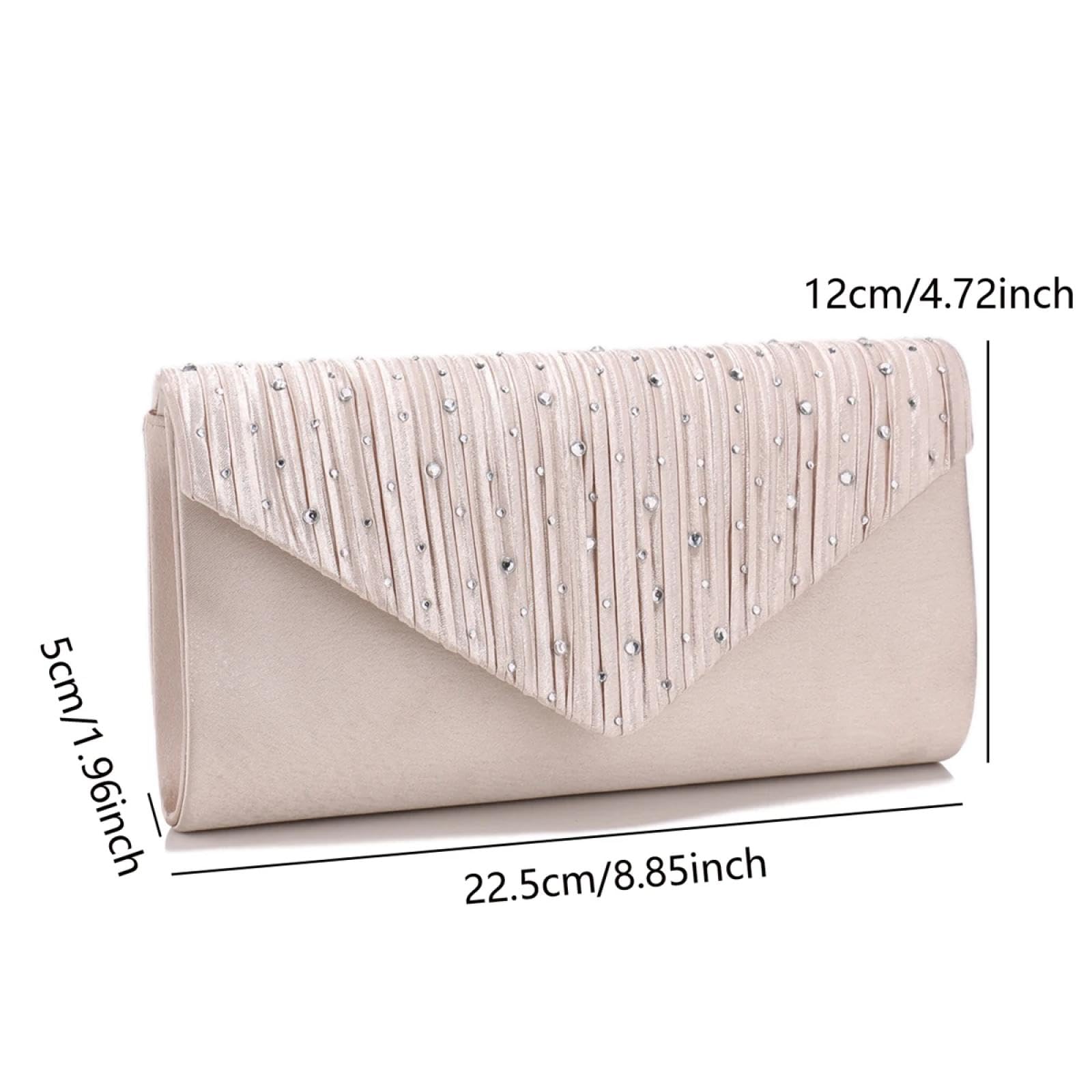 Abendtasche Damen Clutch Frauen Satin Abend Tasche Silber Clutch Taschen Kette Schulter Glitzer Elegante Handtasche Für Hochzeit Braut Geldbörse