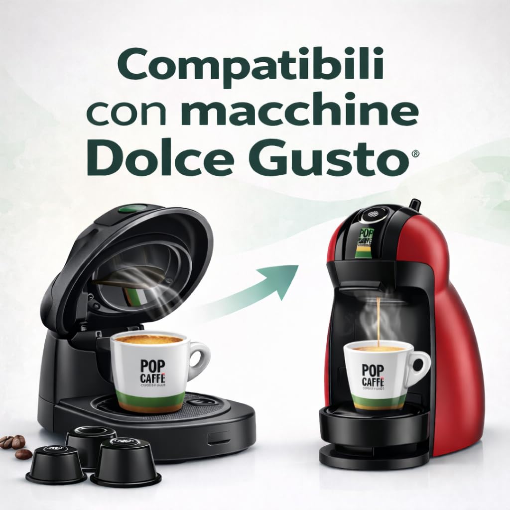 160 kapsułek Pop 'Coffee e-gusto Mixture 2 kremowe kompatybilne Nescafe Dolce Gusto