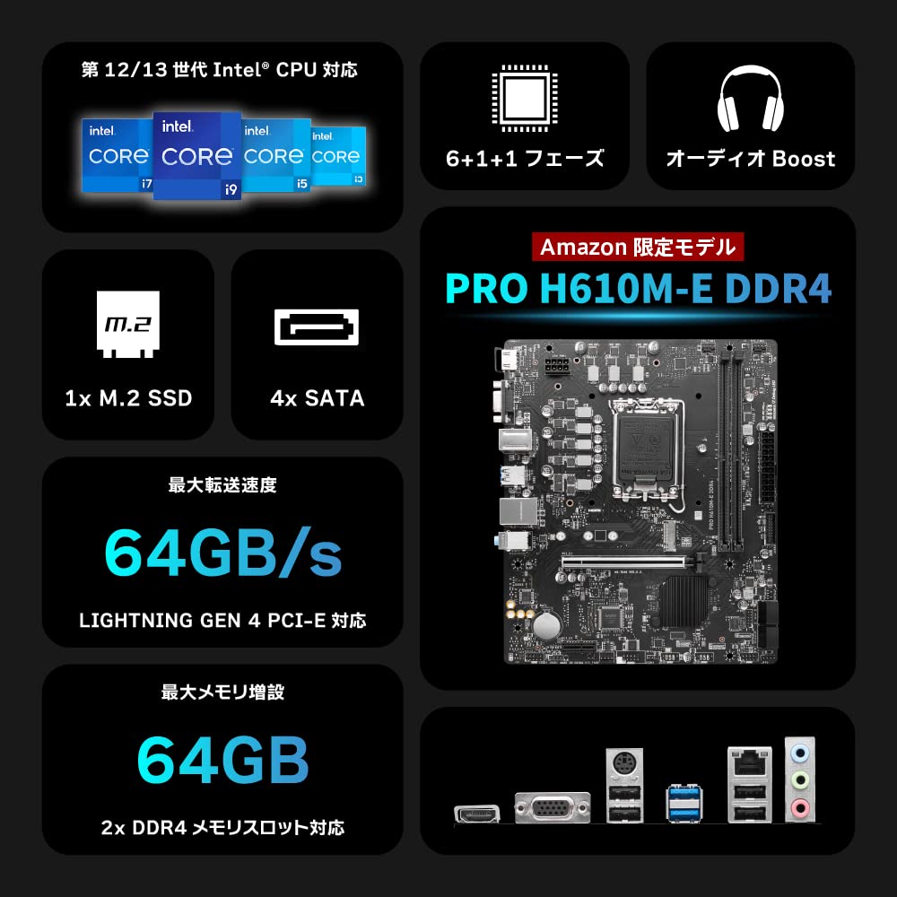 MSI PRO H610M-E DDR4 マザーボード PRO H610M-E