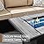 Shintenchi 45 Inch Propane Fire Pit Table with Glass Window Protector, Outdoor 50,000 BTU Steel Gas Fire Pit with Lid, Glass Crystal Stone, Waterproof Cover and Rattan Pattern for Patio, Yard, Party
