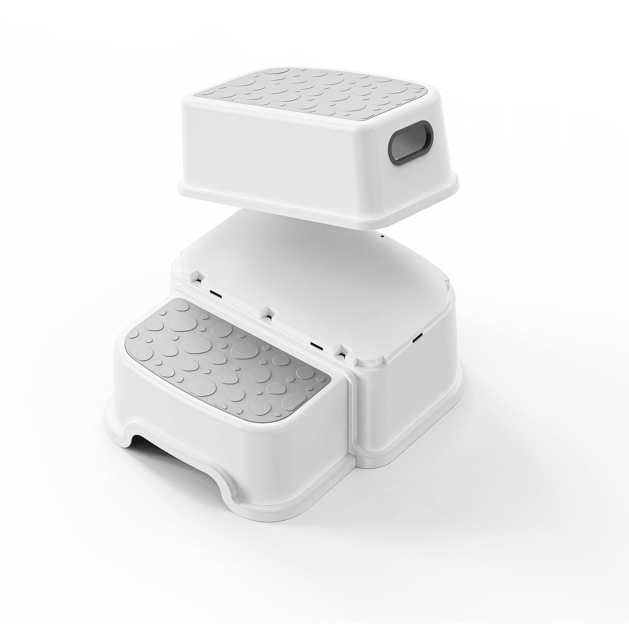 MAPPLE CREATION Stackable Plastic Step Stool, Dual-Usage Footstool & Small Bench, Durable Hand Wash Step Stool, Anti-Slip Footstool for Squatting Stool, Children's Step Stool-image-11