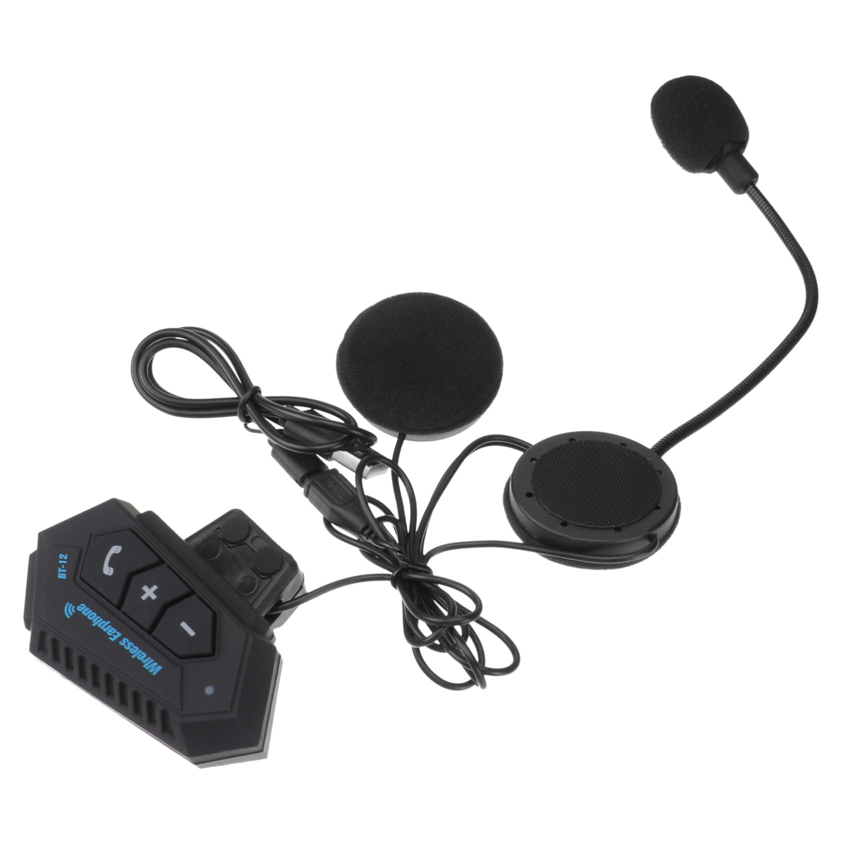 CANIGHT Auricolare Wireless per Casco da Moto con Risposta Automatica alle Chiamate, Leggero e Confortevole in Plastica, Connessione Stabile per Uso Outdoor e Sportivo