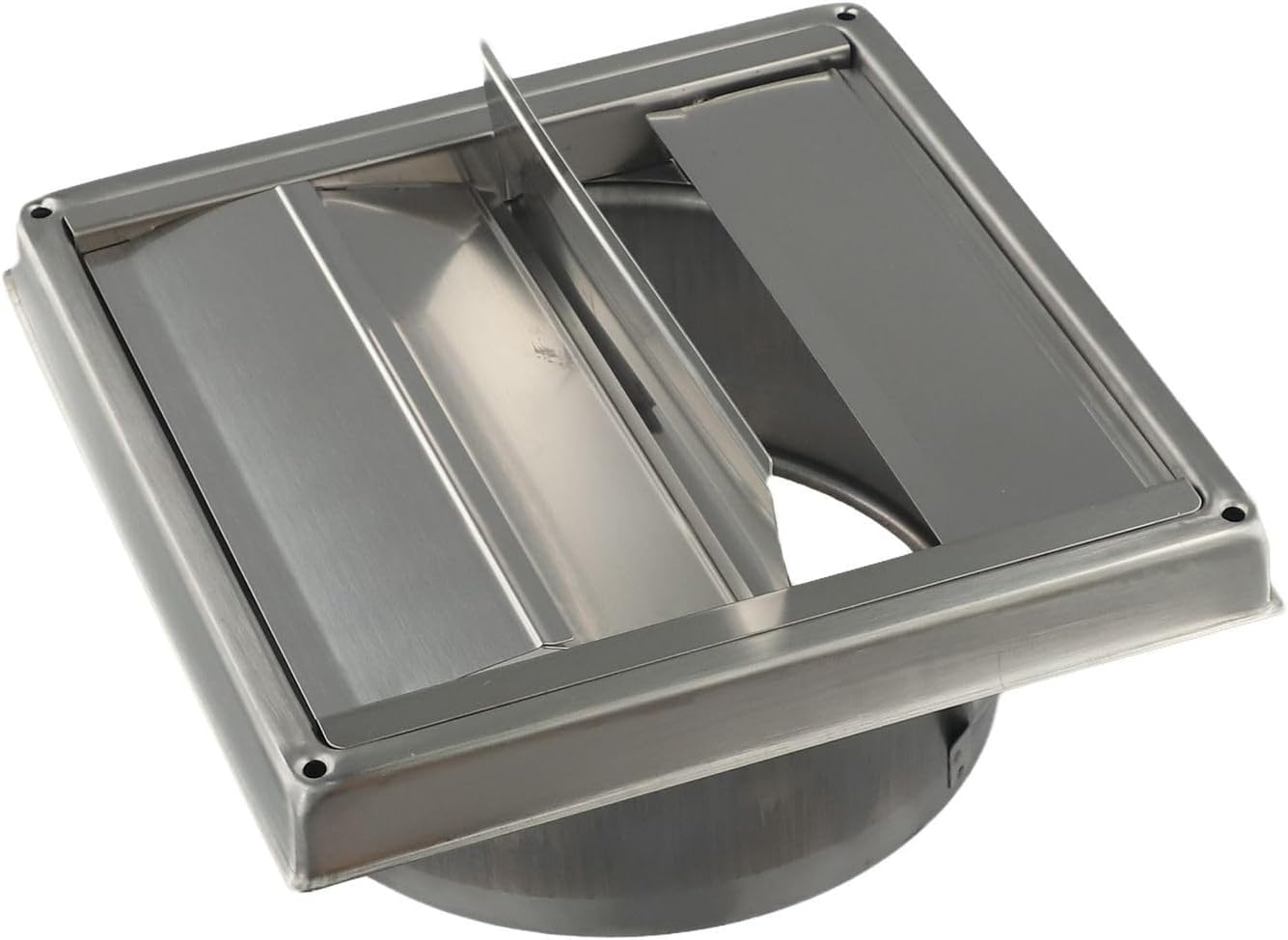 Stainless Steel Gravity Grille Duct Vent Cover with Non-Return Louver for 4/5/6 Inch Exhaust, Weatherproof Outdoor & Indoor Use, Compatible with Dryer Hose, Bathroom and Kitchen(150MM)