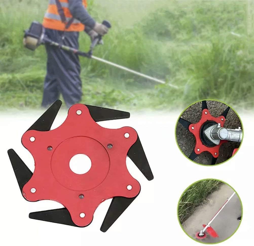 Besdas Trimmer Head Replacement 6 Teeth Mower Blade Universal Fit 99% Strimmers and Brush Cutters Mowing Head Tool