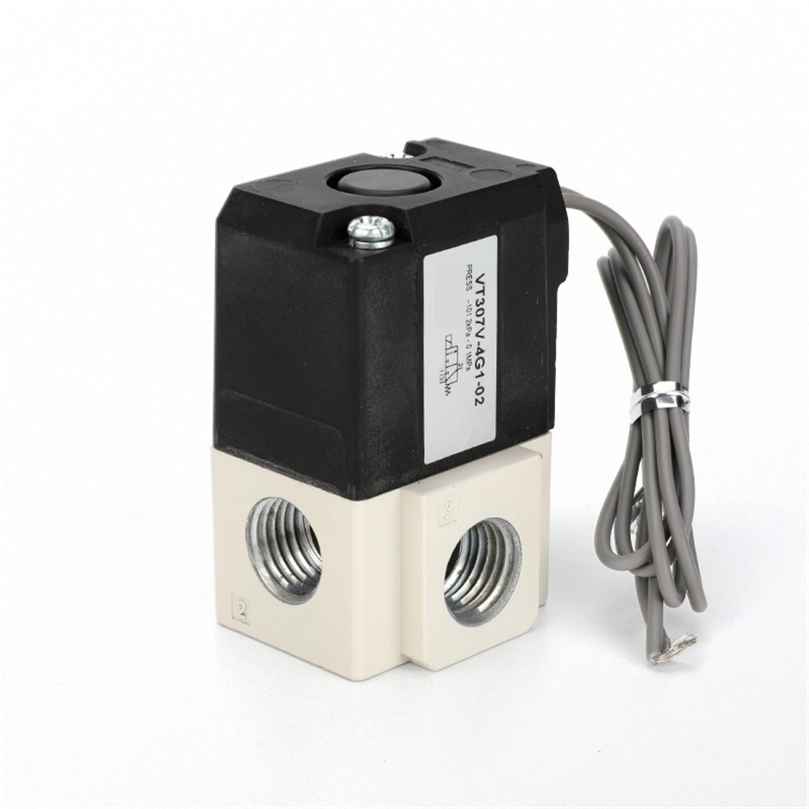 3/2-Wege-Pneumatik-Vakuum-Magnetventil, vorgesteuert, Frequenz, direktwirkend, 2 Positionen, 3 Wege, 220 V, 24 V, 12 V, VT307V(With 8mm fitting)