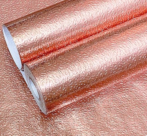 Image of HOME13 Vinyl Self Adhesive Vinyl Decorative Rose Gold Kitchen Wallpaper for Countertop Home /Office 1 Ft x 4 Ft with 2pcs