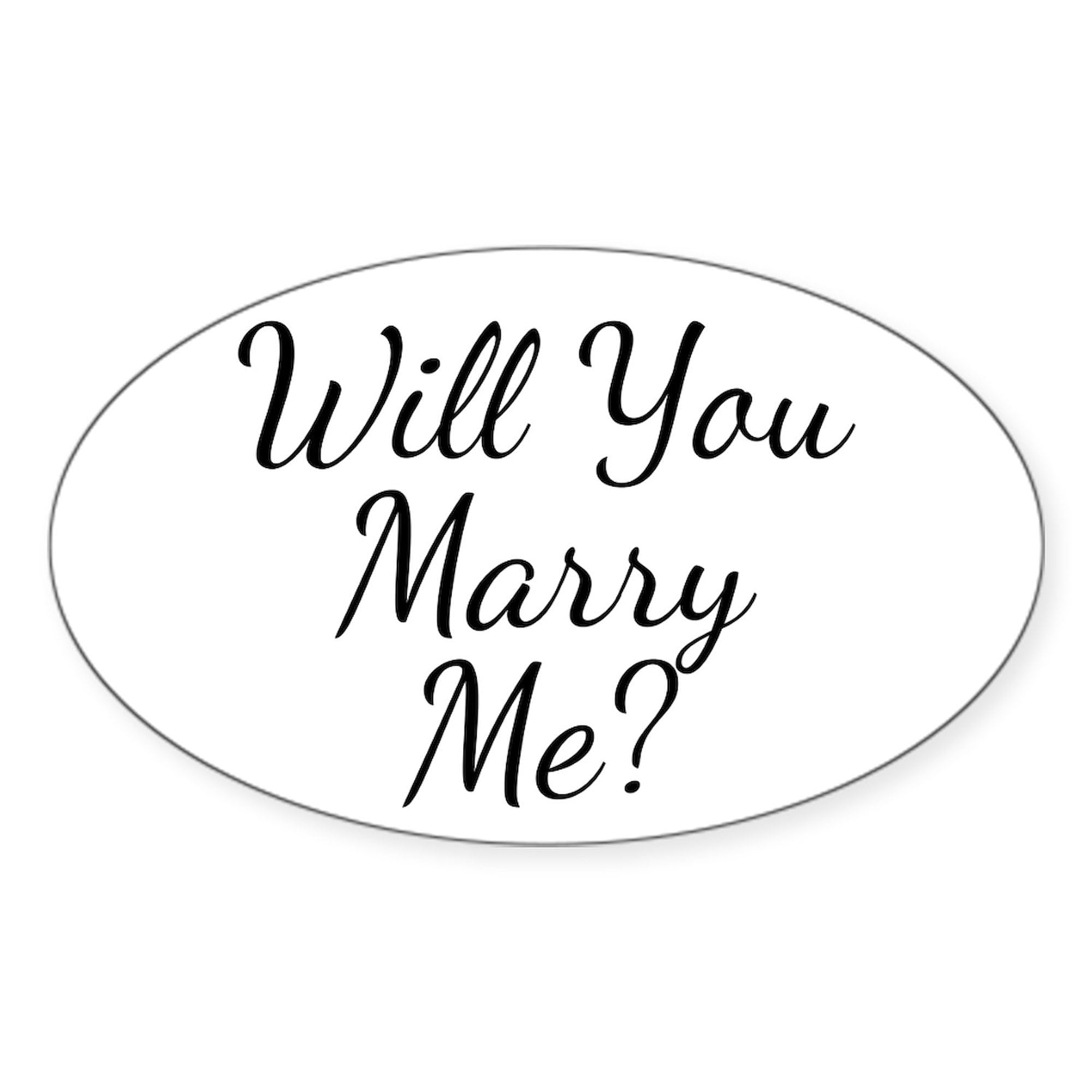 Amazon.com: CafePress Will You Marry Me Sticker Oval Bumper